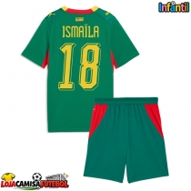 Camisa de Futebol Senegal Ismaila Sarr #18 Equipamento Secundário Infantil Mundo 2026 Manga Curta (+ Calças curtas)